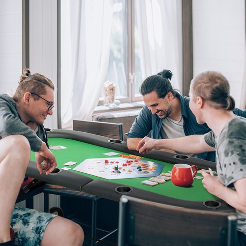 Player folding poker table - 8,
