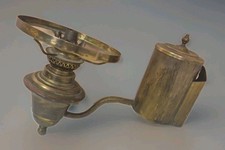 Brass oil lamp wall - brass, sconce