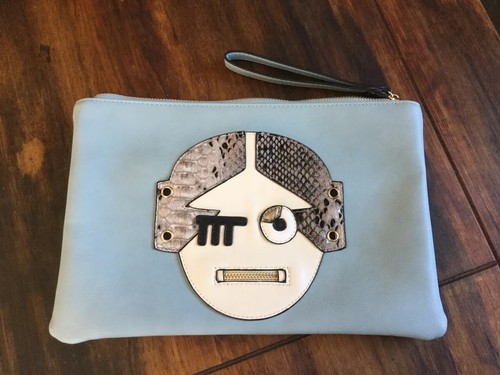 Lydc london pale blue clutch - london,
