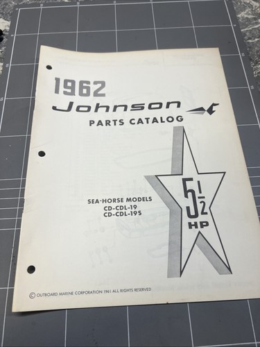 Vintage parts catalog johnson - parts,