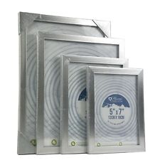 Silver Photo Picture Frame A4, 8x10, 6x8, 7x5 Wall Desk Mountable Freestanding
