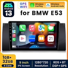 9" Wireless Carplay Adapter Car Stereo Radio For BMW E53 GPS Nav WIFI BT DAB+
