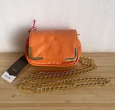 THERAPY HOUSE OF FRASER SMALL ORANGE FAUX LEATHER CROSS BODY HANDBAG BNWT
