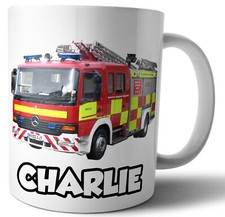 Personalised Fire Engine Mug