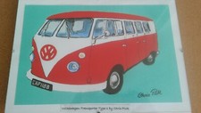 VW Transporter Type 1 Splitty Print Signed & Framed with C.O.E.