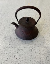 Japanese Tetsubin Teapot Cast Iron Base With Infuser Horse Pattern