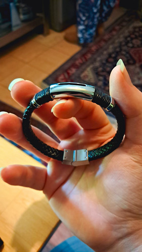 Steel men black braided - m+y,