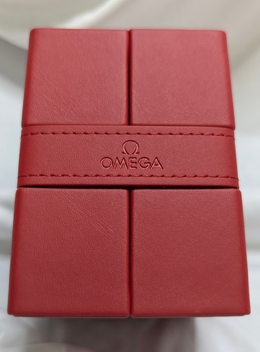 Omega red leather watch - omega,