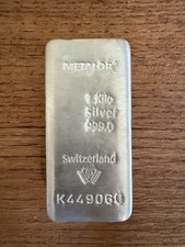 Silver Bullion Bar 1kg 999 Fine Silver
