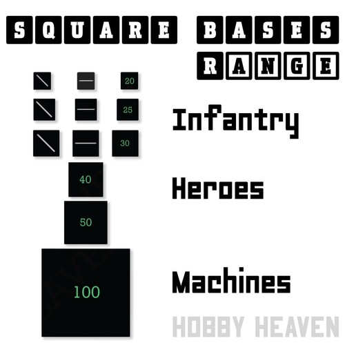 Wargaming square bases full - wargaming,