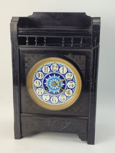 Carved ebony and marble dial - ebony,