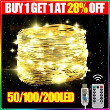LED Fairy Lights String Micro Copper Rice Wire Christmas Party Light USB Plug in