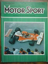 MOTOR SPORT NOV 1974 BMW 3.0