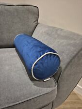 RHOOM - 'Eden' Velvet Bolster Cushion Royal Blue 50cm x 16cm, 20" x 6"