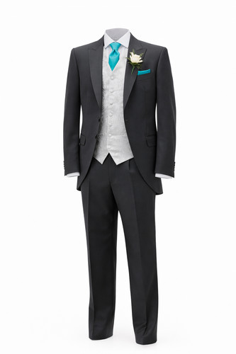 Grey herringbone wedding - wedding, suit
