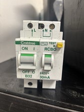 Crabtree Polestar B32 30mA RCBO with switched Neutral 