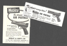 WEBLEY AIR PISTOLS  :  2 x