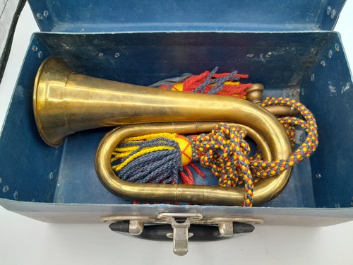 Vintage brass bugle - brass, with