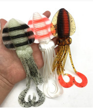Squid Cuttlefish Lures Sea Fishing Jig Head Cod Pollock Bass Ling Pike Soft Bait