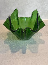 Chance Brothers, Green Glass, 'Small Flemish' Handkerchief Vase