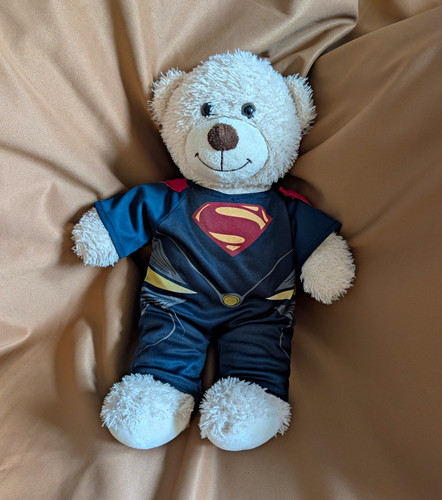 White plush teddy - white,