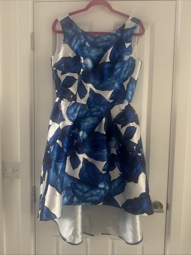 Blue floral women dress fish - blue,