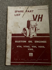 RUSTON HORNSBY VTH SPARE PARTS LIST