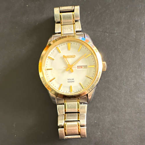 Seiko solar v158 - v158-0ad0, two-tone