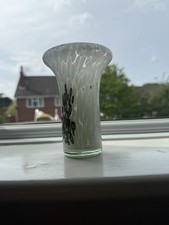 Mdina Glass Vase Signed  White
