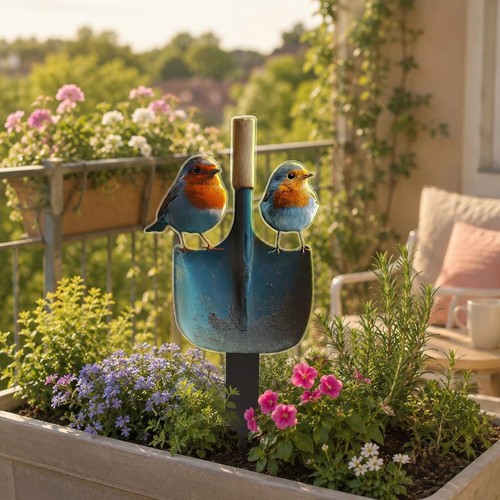 Metal robin garden - metal,