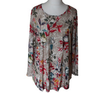 Kim & Co Floral Top  Size XL