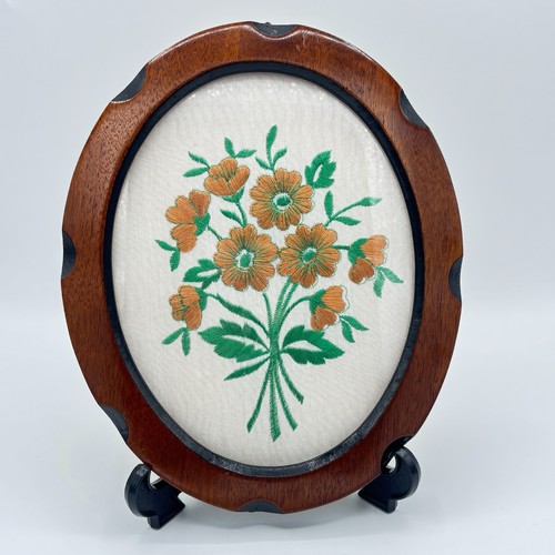 Vintage wooden oval framed - wooden,