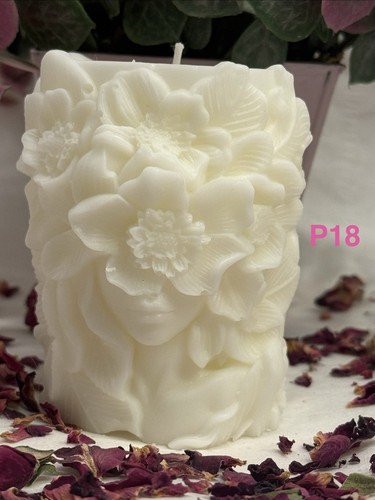 Hand poured soy wax pillar - hand-poured,