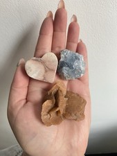 Crystal Bundle Joblot X3 Crystals: Desert Rose, Pink Amethyst & Celestite