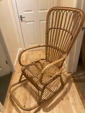 Vintage Bamboo Rocking Chair - with cover / pillow - Nursery