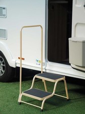 Quest Leisure Caravan / Motorhome Double Steel Step with Handrail