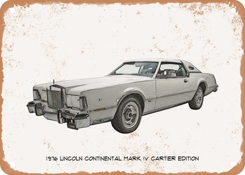 Classic car art 1976 lincoln - art,