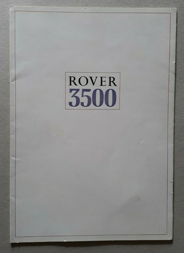 Rover 3500 brochure 1971 - rover,