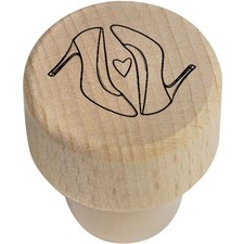 19mm 'Shoe Love' Wooden Bottle