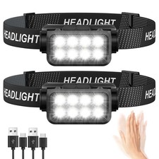 Head Torch Rechargeable 2 Pack