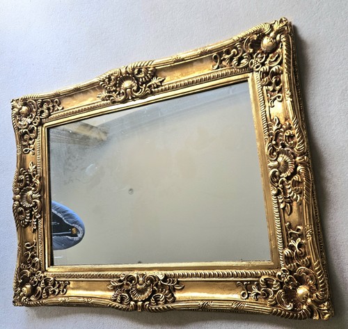 Rectangular wall mirror carved - wall,
