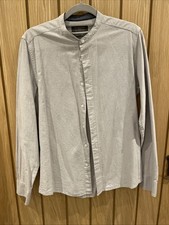 Men’s Shirt Medium Slim Fit Light Grey worn once grandad collar 100% cotton