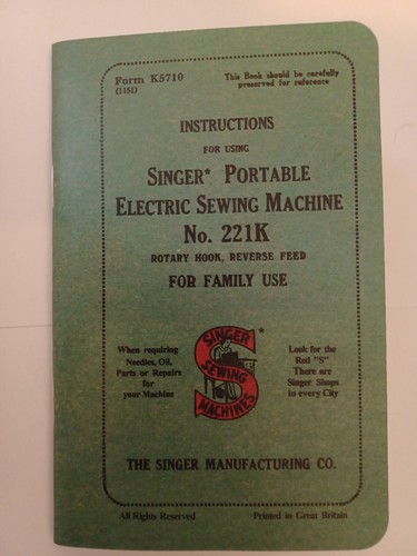 Singer 221k manual - singer,