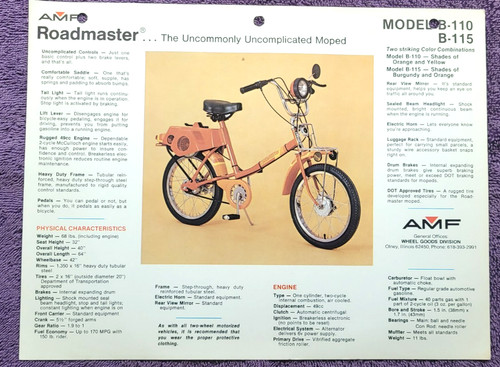 Vintage amf roadmaster moped - vintage,