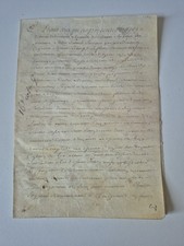 France - Antique 1692 Manuscript Document - A4 Size Folded