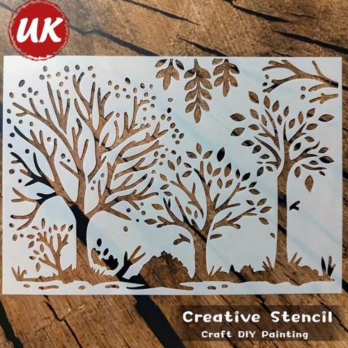 Tree leaves template plastic - tree,