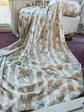 Vintage Laura Ashley Isabelle Taupe Interlined Curtains