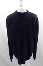 Barbour jumper navy blue cable