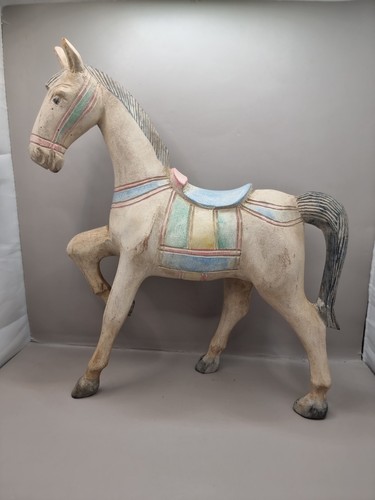 Large antique horse wood - large,