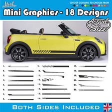 MINI STRIPES Decals Stickers Cooper S Clubman Graphics 18 DESIGNS TO CHOOSE FROM
